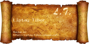 Liptay Tibor névjegykártya